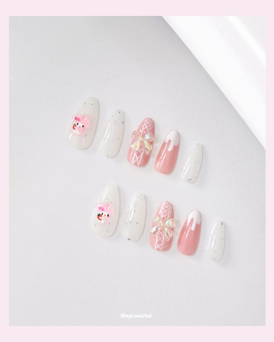 Pastel de Fresa Set - Press on Nails