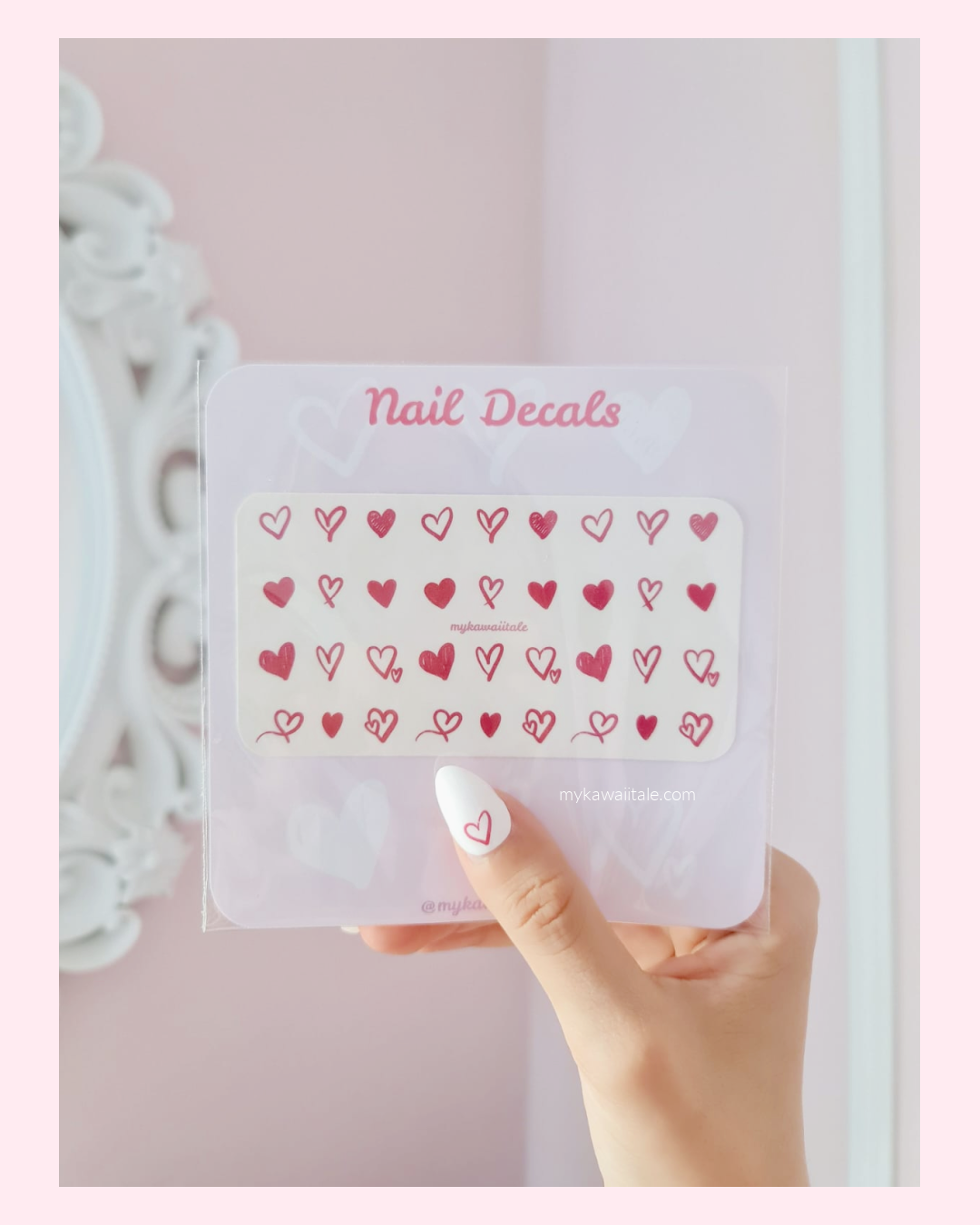 Heart Doodles Nail Decals