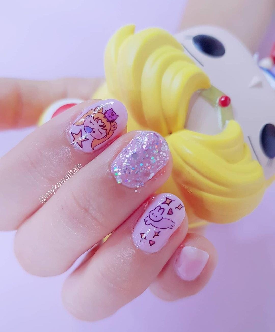 Kawaii Sailor Moon Nail Decals