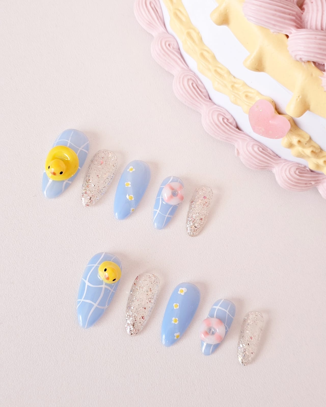 Patito Nadador Set - Press on Nails