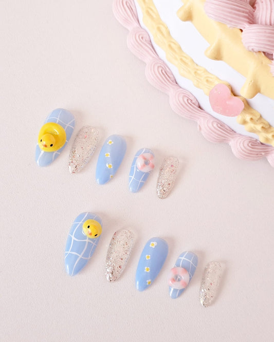 Patito Nadador Set - Press on Nails