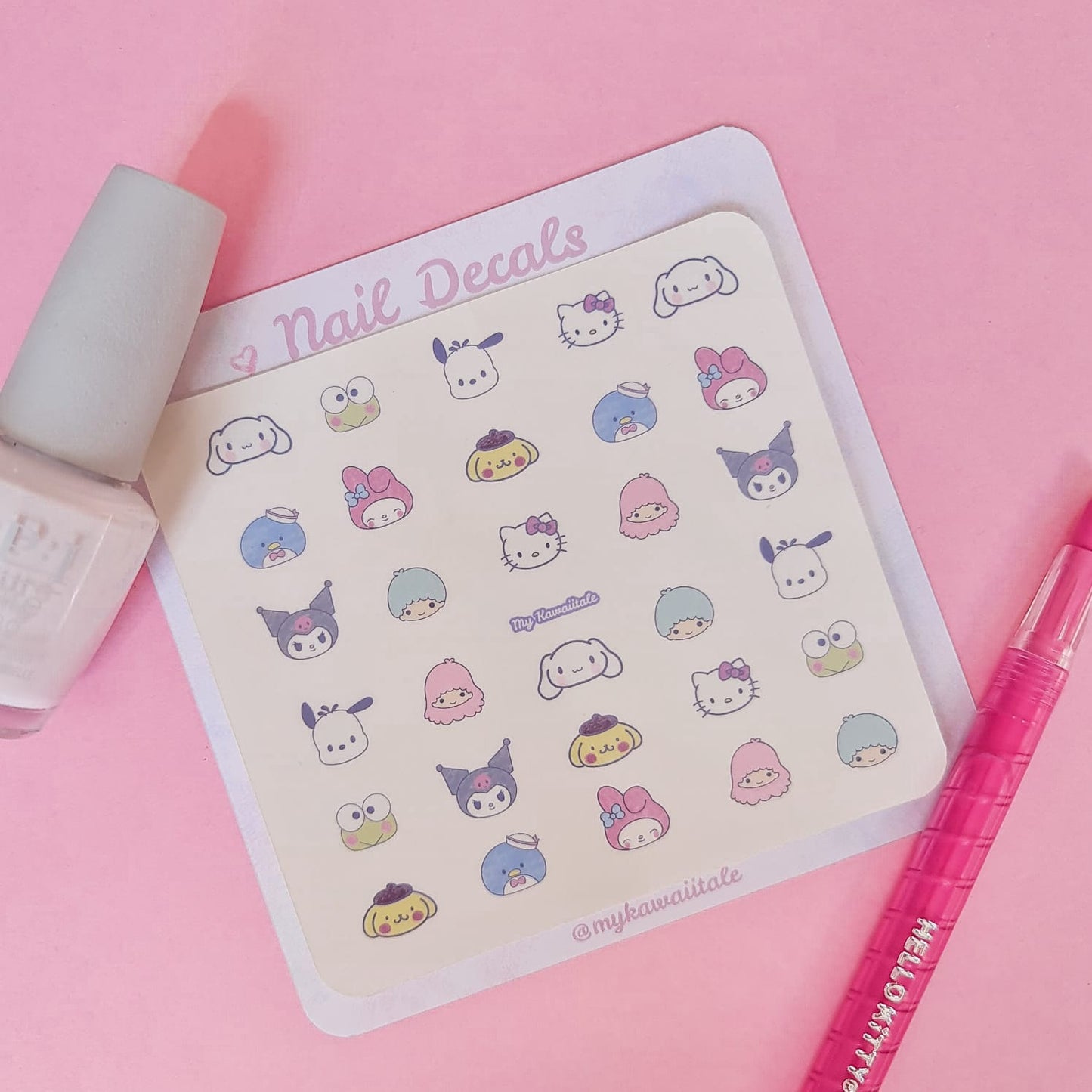 Hello Kawaii Friends Nail Decals