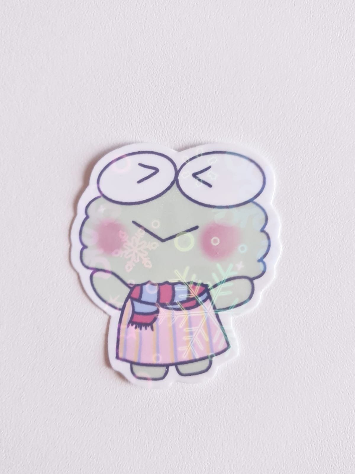 Winter Keroppi Waterproof Sticker