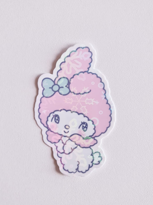 Winter My Melody Waterproof Sticker