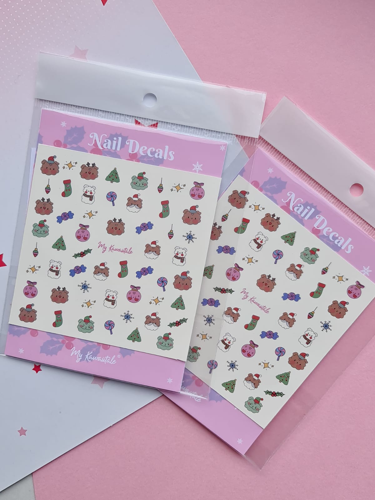 Freddy Bear Navidad Nail Decals